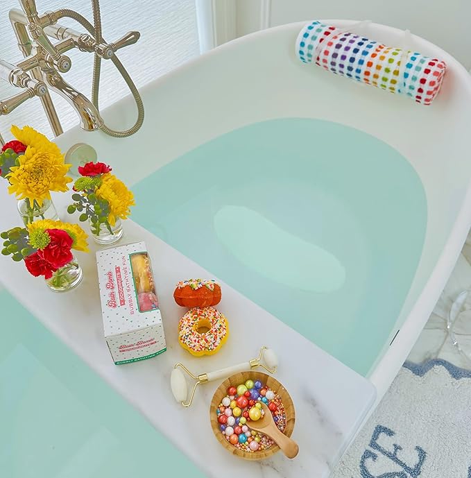 Luxury Body Stopper, Anti-Slip Spa Accessory, Holds Reclined Position in Bath, Bathe Comfortably Hands Free, and Keep Your Hair Dry. Recline, Relax, Stay Put