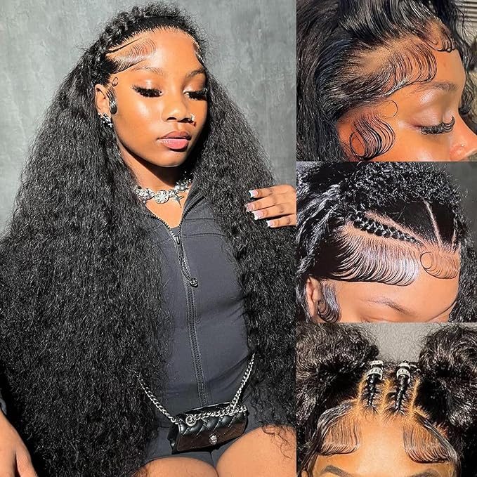 30 Inch Deep Wave Lace Front Wigs Human Hair 210 density 13x6 HD Transparent Lace Front Wigs Human Hair Glueless Wigs Human Hair Pre Plucked Deep Curly Human Hair Wig for Women