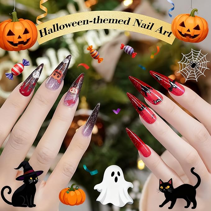 YTD Likomey Color Changing Gel Nail Polish,15ml Red To Burgundy Shimmer Brocade Glitter Mood Temperature Change Colors Iridescent Flakes,Ombre Thermal Fall Winter UV Varnish,WB350