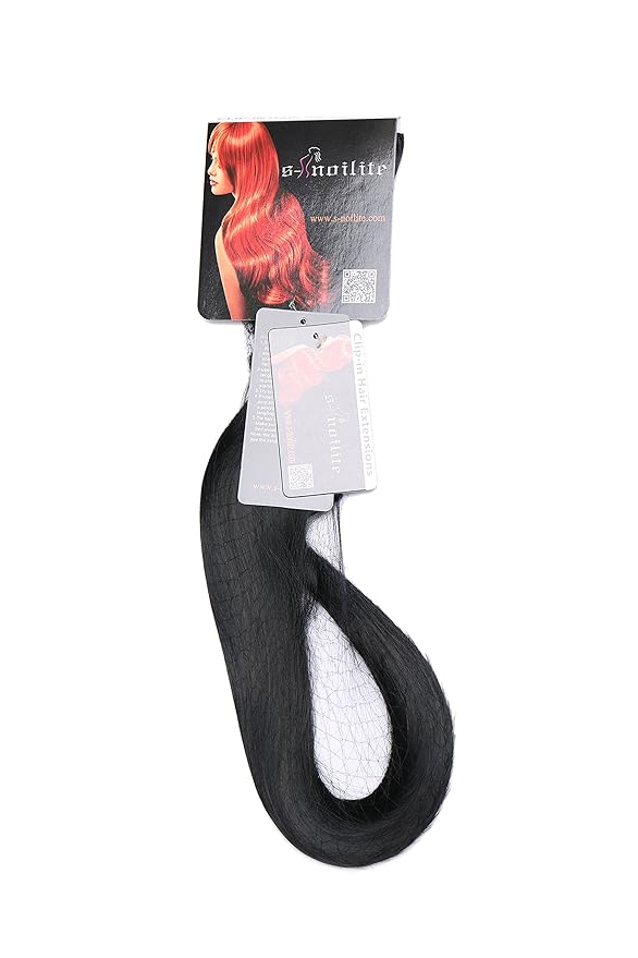 S-noilite Elegant 30"(76cm) Longest Curly Dark Black 3/4 Full Head One Piece 5 Clips Clip in Hair Extensions Sexy Lady Fashion Choice Quality Guarantee