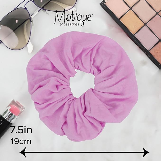 Motique Accessories Jumbo Cotton Scrunchie - Lavender