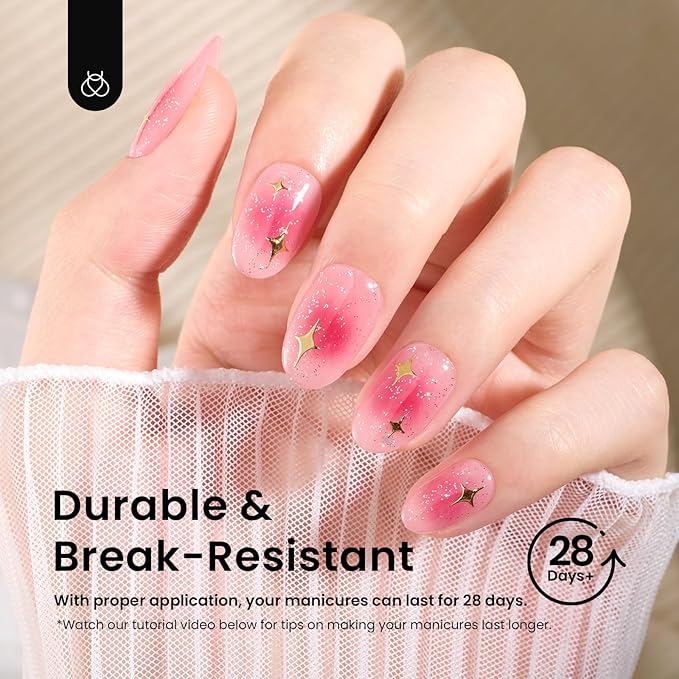 Beetles Gel Nail Tips Short Oval Fake Nails 288Pcs Pre-Shaped Half Matte Press on Nail Tips Full Cover False Nails Gifts for Girls Women Gelly Tips Home DIY Nail Extension