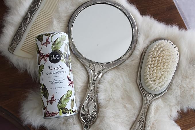 Herb & Root Talc Free Body Dusting Powders. Rose, Vanila, Sandalwood, Lavender, Jasmine, and Gift Sets (Full Size, Vanilla)