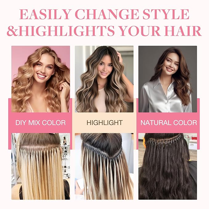 GOO GOO U Tip Hair Extensions, Real Human Hair, 14inch 50g 50S, Hot Fusion, Invisible Remy, 4A Chocolate Brown