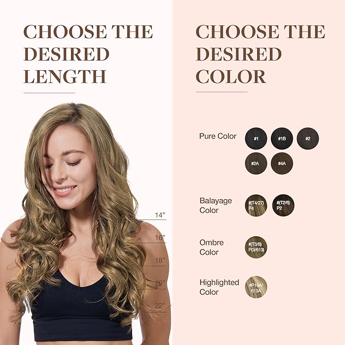 GOO GOO Clip in Hair Extensions Real Human Hair, Remy Human Hair Extensions Clip ins for Women, Natural Human Hair, 16inch 110g 7Pcs, 7 Bronde