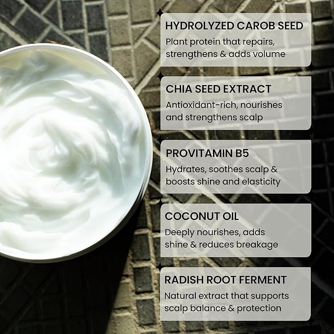 Kallos Plex Bond Builder Hair Mask with Plant Protein and Peptide Complex 1000 ml – 33.81 Fl Oz