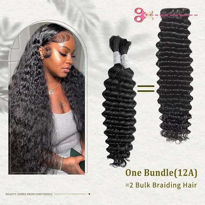 Deep Wave Bundles Human Hai 1 Bundles Human Hair Water Wave 26 Inch 12A Brazilian 100% Unprocessed Virgin Human Hair Deep Wave Curly Bundles Human Hair Weft Deep Curly Weave Natural Black
