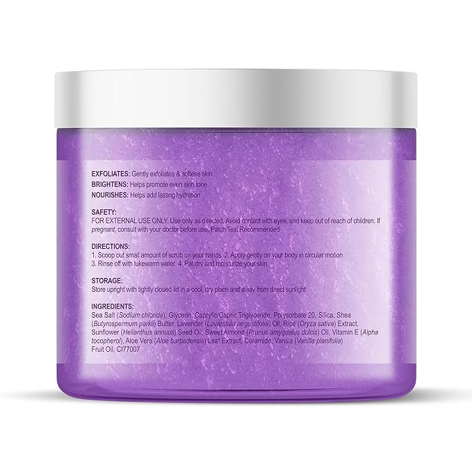 Botanic Hearth Dreamy Lavender Body Scrub 8.8 Fl Oz | Gently Exfoliates and Moisturizes Skin, Infused with Natural Lavender Oil and Essential Nutrients for Smooth and Radiant Skin