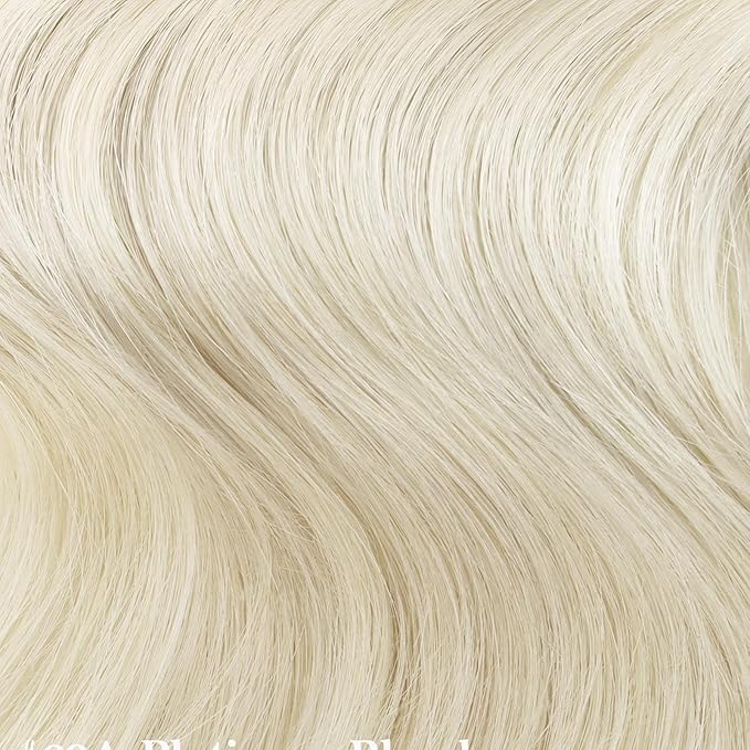 HOTBANANA Seamless Clip in Hair Extensions, 20 Inch 140g 7pcs Ivory Blonde Invisible PU Skin Weft Straight Remy Human Hair Extensions