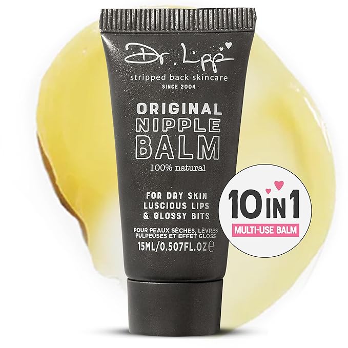 Dr. Lipp Original Nipple Balm 0.51 fl oz/15ml – 10-in-ONE Multi-Purpose Moisturizer for Dry Skin, Lips, Hair, Cuticles & More – 100% Natural Lanolin Nipple Cream & Lip Balm – Fragrance & Cruelty Free