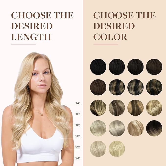 GOO GOO Clip in Hair Extensions Real Human Hair, Remy Human Hair Extensions Clip ins for Women, Natural Human Hair, 24inch 140g 7Pcs, #18A/613A Dark Blonde Highlighted Bleach Blonde