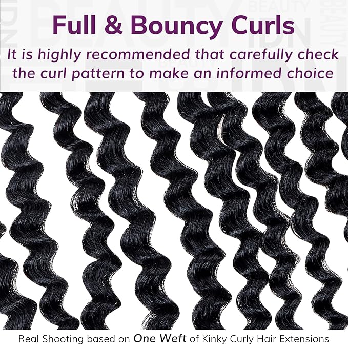 IDN BEAUTY Seamless Clip In Hair Extensions Human Hair, Kinky Curly 18 Inch 110g 7pcs Natural Black Seamless Curly Clip Ins Remy Human Hair Seamless Clip Ins For Black Women PU Weft Invisible Edge