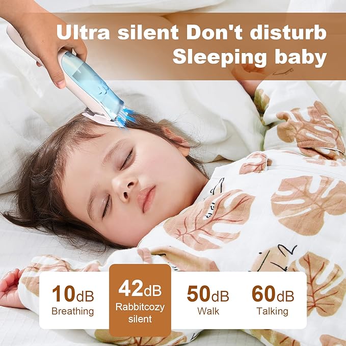 Vacuum Baby Hair Clippers,Silent Clippers for Kids,Cordless Baby Hair Trimmer,Waterproof Baby Hair Cutting Kit for Fine/Curly Hair,Infant Toddler Hair Clippers Auto Suck Snipped Hair
