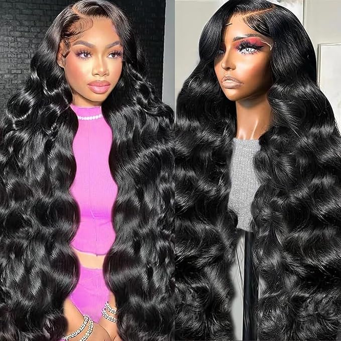 32 Inch 13x6 Body Wave Lace Front Wigs Human Hair Pre Plucked 180% Density HD Lace Frontal wig Brazilian Virgin For Women Body Wave Wigs With Baby Hair