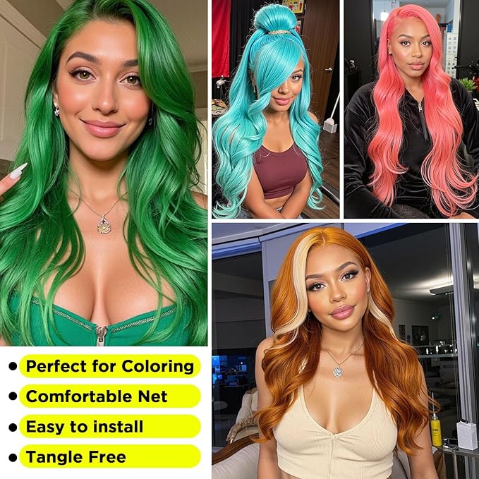 613 13X6 Lace Front Wig Human Hair Body Wave 200 Density HD Lace Front Wigs Human Hair Blonde Wig Human Hair Glueless Wigs Human Hair Pre Plucked Pre Cut 613 HD Lace Frontal Wig 13x6 for Women 26 Inch