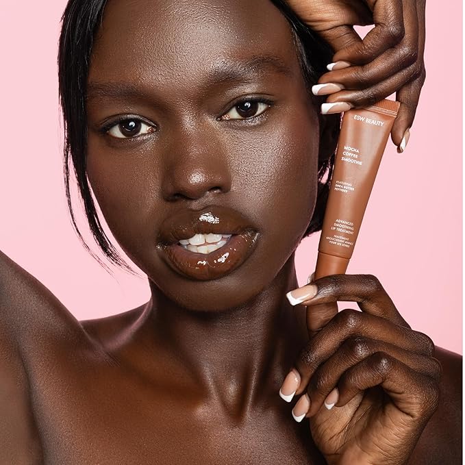 ESW Beauty Mocha Coffee Smoothie Lip Treatment – Rich Mocha & Fresh Coffee with Shea Butter & Peptides for Smoother, Softer Lips
