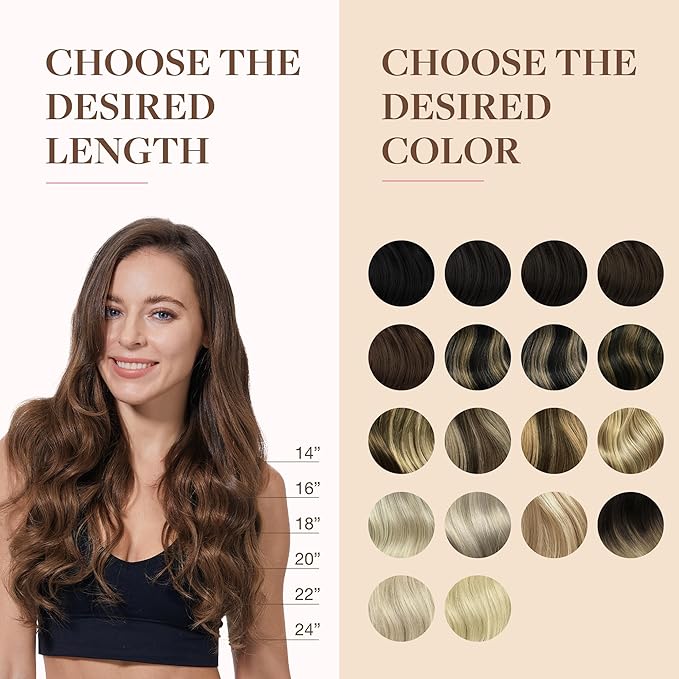 GOO GOO Clip in Hair Extensions Real Human Hair, Remy Human Hair Extensions Clip ins for Women, Natural Human Hair, 18inch 130g 7Pcs, 4A Chocolate Brown