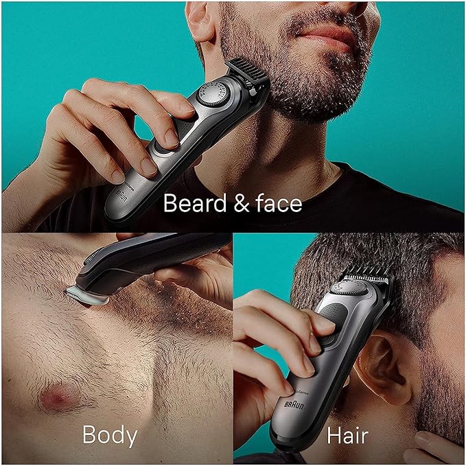 Braun All-in-One Men's Shaving Kit Series 7 7420, 11-in-1 Beard, Face, Nose, Ear Trimmer, Hair Clippers, Body Groomer and Manscaping, Holiday Gifts for Men