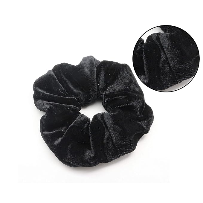 Dofash 3Pcs Excellent Velvet Traceless Beauty Thermal Twisters Hair Scrunchies Assorted Color With Delicate Bag For Girls And Woman （Black +Brown+Blonde)