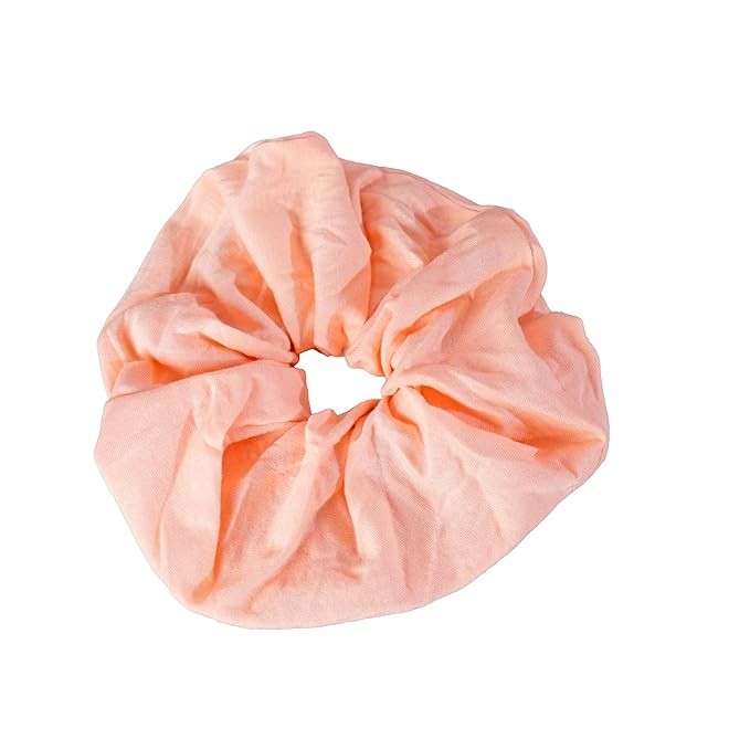 Jumbo Cotton Scrunchie Hair Tie (Light Orange)