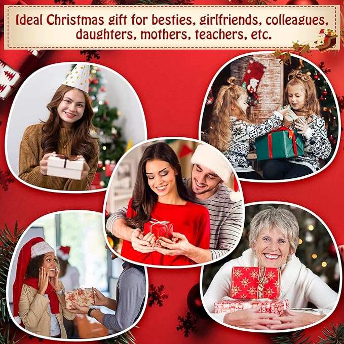 36 Set Canned Christmas Lip Balms Set Round Honey Christmas Moisturizing Moisturizer Lip Care Balm Party Favors with Bag Card for Xmas Holiday Stocking Stuffers Employee Appreciation Gifts