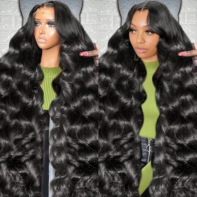 13x6 Body Wave Lace Front Wigs Human Hair Wig 250 Density 15A Raw HD Lace Frontal Human Hair Wigs for Women 32 inch
