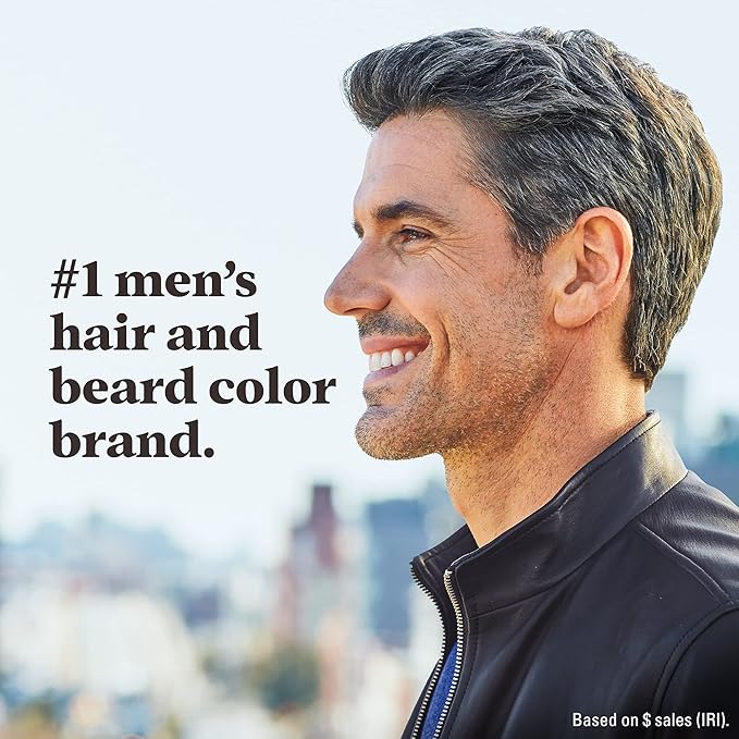 Just For Men Touch of Gray, Mens Hair Color Kit with Comb Applicator for Easy Application, Great for a Salt and Pepper Look - Light Brown, T-25, Pack of 1