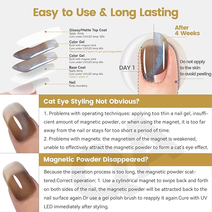 YTD Likomey Crystal Cat Eye Gel Nail Polish,15ml Gray Blue Magnetic Shimmer Shimmer Glitter Translucent Jelly Shiny Salon Home Fall Winter UV Varnish with Magnet Stick,HEMA Free TPO Free,MY515