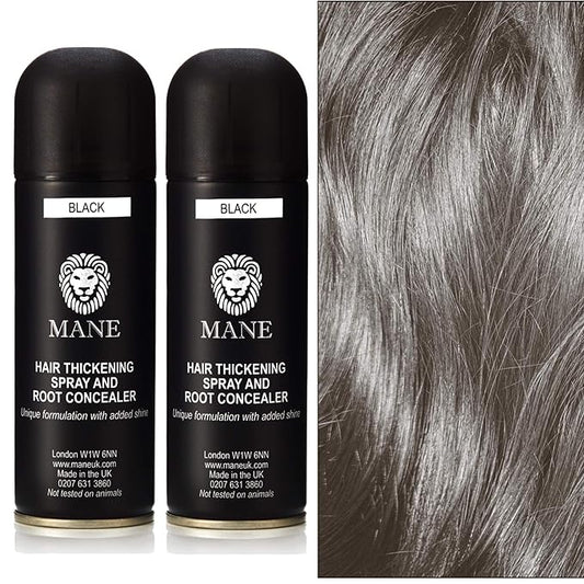 Mane Hair Thickening Spray Duo Pack 6.76 fl oz (Black)