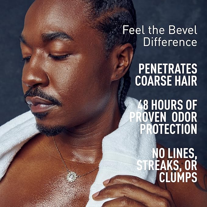 Bevel Deodorant for Men with Coconut Oil and Shea Butter, Aluminum Free, No Streaks, 48 Hour Protection, 2.5 Oz (Packaging May Vary) (Pack of 2)