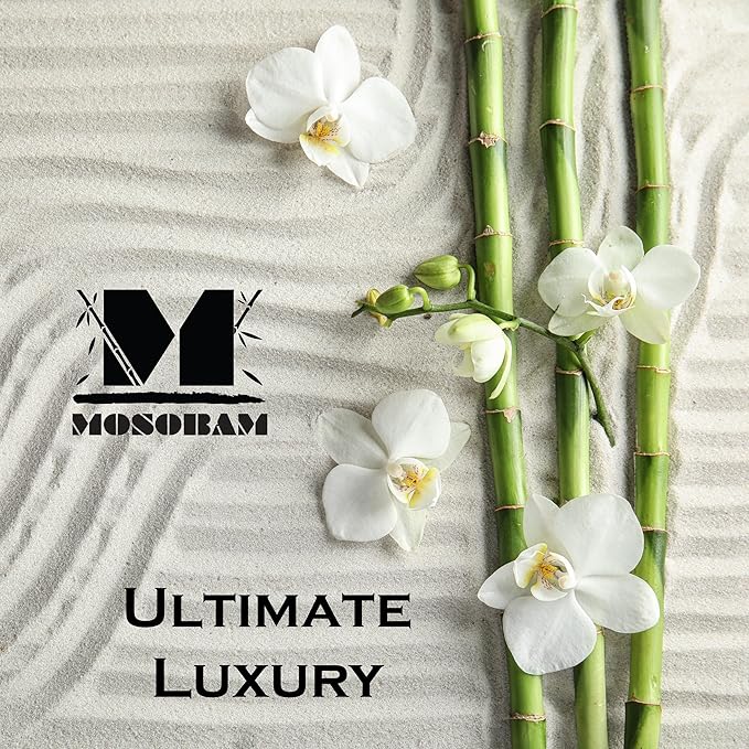 Mosobam Luxury Turkish Bath Towels 30X58 White Oversize 700 GSM Bamboo Viscose & Aegean Turkish Combed Cotton