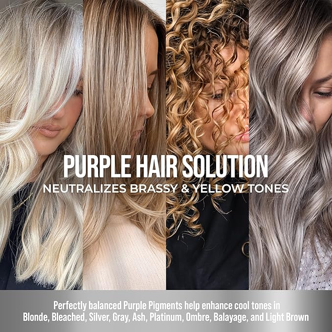 SUNATORIA New Keratin Purple Hair Mask - Blonde Hair Purple Toner - Repair & Nourishment Treatment For Bleached, Brassy Hair Color Corrector - Deep Conditioner For Color Treated Locks