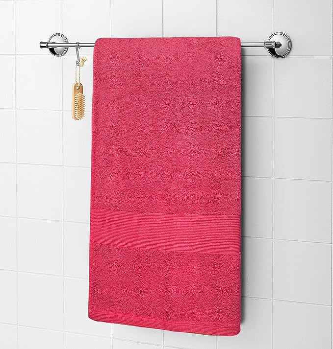 Softolle Luxury Bath Towels Set of 4 (27” x 54”) | Towels for Bathroom | Super Soft | Highly Absorbent Towels for Home, Spa, Gym (Raspberry)