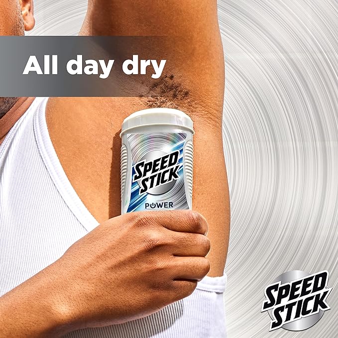 Speed Stick Men's Antiperspirant Deodorant, Unscented, 3 Ounce, 4 Pack