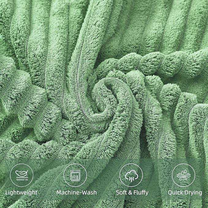 Extra Large Bath Towel Set of 6 (40"x80"),Oversized Bath Sheet Super Soft Highly Absorbent Microfibers Quick Dry Luxry Shower Towel for Bathroom Spa Gym Hotel Yoga(Sage Green, 6Piece)