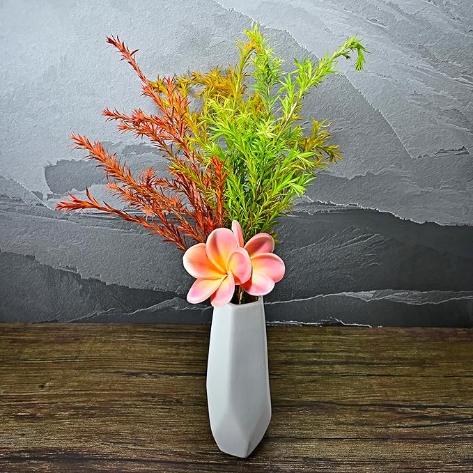 Pack of 2 Real Touch Flowers Hawaiian Flower Hair Clips Plumeria Hibiscus Hair Clips Handmade Hair Accessories for Beach Wedding Bridal Party Mother's Day Women Girls Holiday Gifts(c-824, 2pcs)