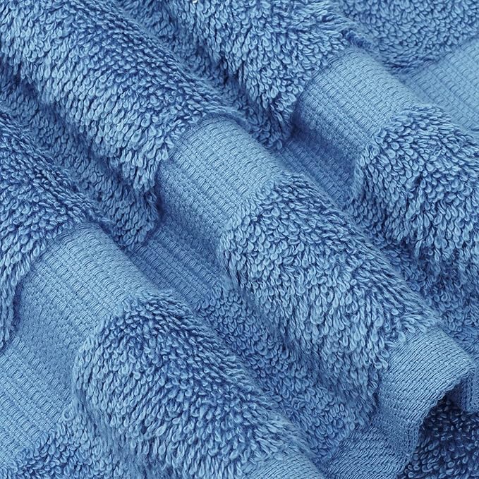 Chakir Turkish Linens | Hotel & Spa Quality 100% Cotton Premium Turkish Towels | Soft & Absorbent (4-Piece Bath Towels, Wedgewood)