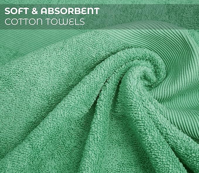 Softolle Luxury Bath Towels Set of 4 (27” x 54”) | Towels for Bathroom | Super Soft | Highly Absorbent Towels for Home, Spa, Gym (Sea Green)
