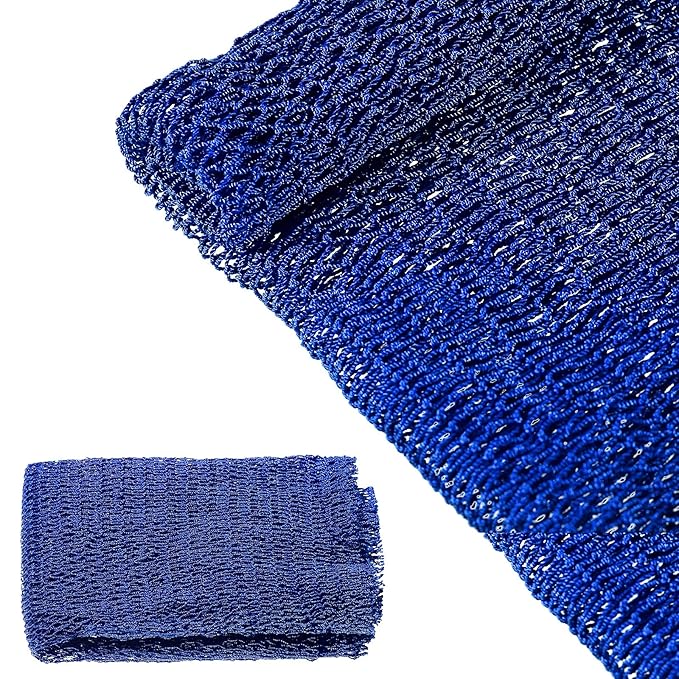 Geiserailie African Net Sponge Long Bathing Net Shower Body Scrubber Back Scrubber Skin Smoother Bathing Sponge for Daily Use or Stocking Stuffer(Blue)