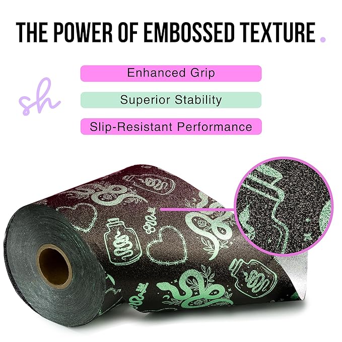 Simply Hair Hair Foil Roll – 100m Embossed Medium Weight Roll with Built-In Cutter – Custom Length Foil for Hair Dye, Highlights & Balayage - No-Slip Grip - 12.7cm - Serpent