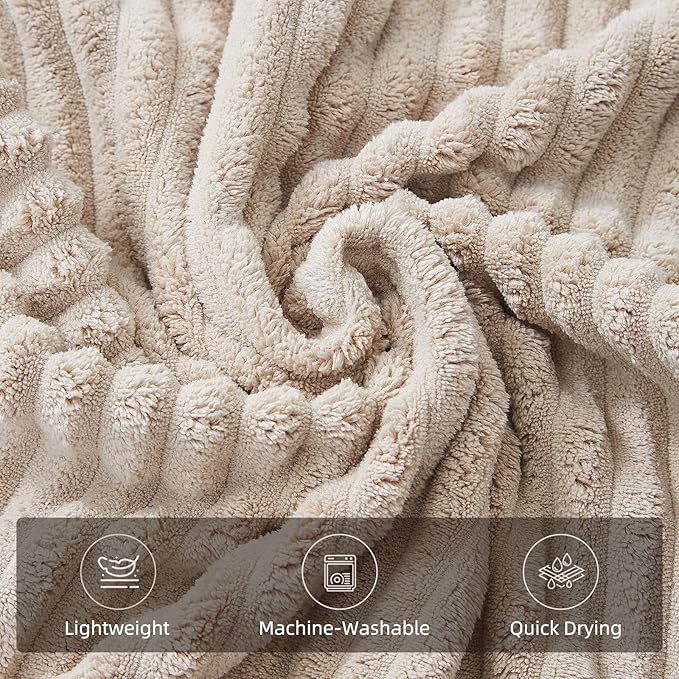 6-Piece Bath Towel Set(30"x60"), 2 Large Bath Towel Sheets, 2 Hand Towels and 2 Washcloths - Highly Absorbent Quick Dry Microfiber,Ultra Soft Towel Set for Bathroom (Beige)