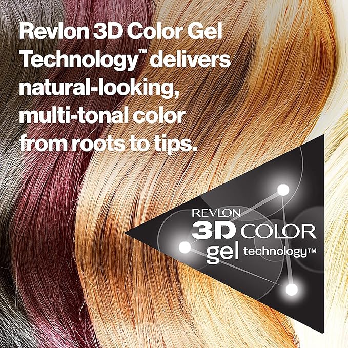 Revlon Colorsilk Beautiful Color, Medium Golden Chestnut Brown [46] 1 ea(Pack of 4)