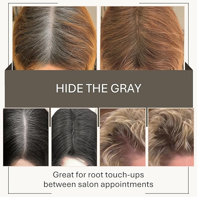 Joan Rivers Great Hair Day Root Touch Up Powder and Hair Color Stick - Root Cover Up Hair Powder and Root Touch Up Stick for Thicker, Fuller Looking Hair (Brunette)