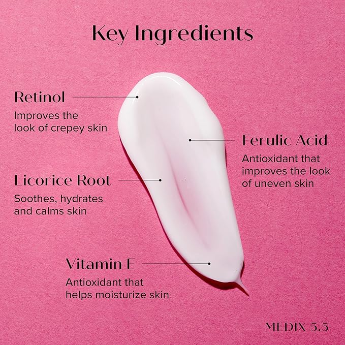 MEDIX Smooth & Firm 3PC Skin Care Set | Glycolic Acid Exfoliating Body Wash Gel + Firming Collagen Cream + Retinol Body Lotion Moisturizer Gift Box | Anti Aging Skin Care Products | Gifts For Women