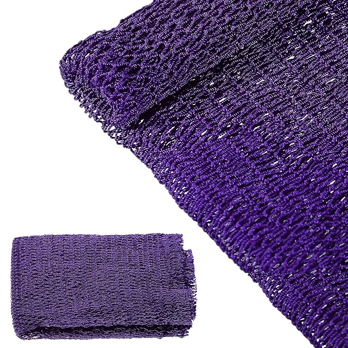 Geiserailie African Net Sponge Long Bathing Net Shower Body Scrubber Back Scrubber Skin Smoother Bathing Sponge for Daily Use or Stocking Stuffer(Purple)
