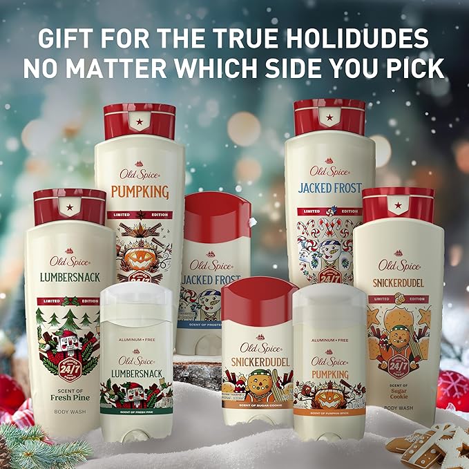 Old Spice Antiperspirant & Deodorant for Men, Holidudes Limited Edition, 24/7 Sweat Protection, Stocking Stuffer, Jacked Frost Frosted Mint Scent, 2.6 oz