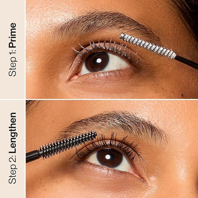 Honest Beauty 2-in-1 Extreme Length Clean Mascara Lash Primer Lengthening Volumizing Cruelty Free Safe for Sensitive Eyes Black .27 fl oz