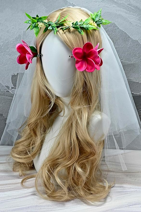 Pack of 2 Real Touch Flowers Women Flower Hair Clips Bridal Hair Pins Handmade Wedding Hair Accessories for Beach Wedding Party Mother's Day Women Girls Holiday Gifts (c-807, 2pcs)