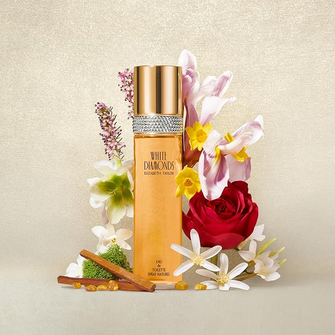 Elizabeth Taylor White Diamonds Women's Perfume, Long-Lasting Floral Fragrance, Eau de Toilette EDT Spray, Stocking Stuffer for Women, 0.5 fl oz