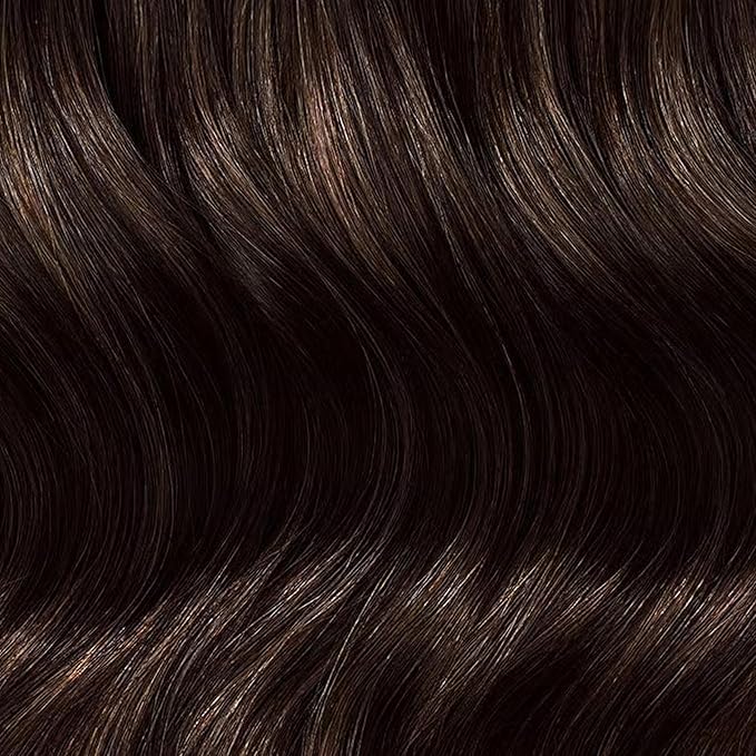 Luxy 100% Remy Human Hair - Seamless Clip-In Hair Extensions - Multi-Dimensional Color for Natural Blending, Adds Volume & Length 240 grams 24" Dimensional Rooted Espresso Brown